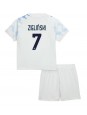 Billige Inter Milan Piotr Zielinski #7 Bortedraktsett Barn 2025-26 Kortermet (+ Korte bukser)
